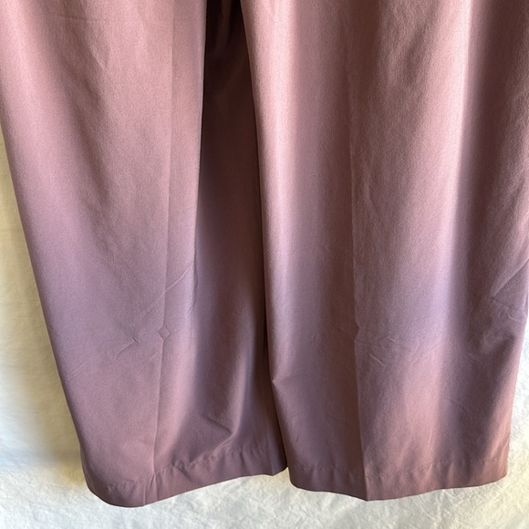 Athleta Brooklyn Heights wide leg Damask Mauve high rise pleated pants, size 12 - Picture 6 of 7